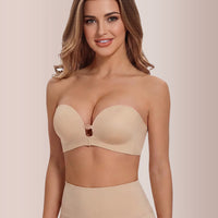 PureShape™ Front-Closure Strapless Push-Up Bra