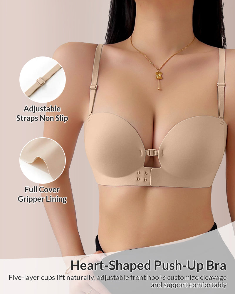 PureShape™ Front-Closure Strapless Push-Up Bra