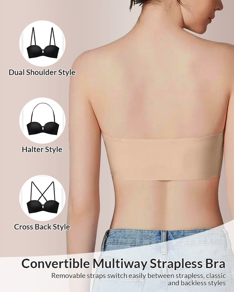 PureShape™ Front-Closure Strapless Push-Up Bra